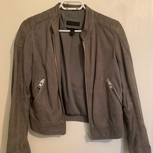 Grey suede/nubuck jacket from Danier